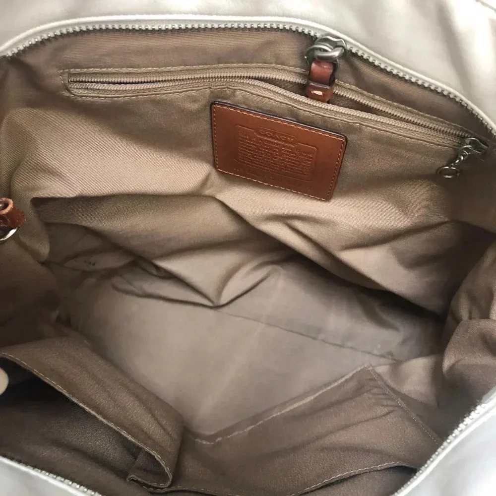 COACH HAMPTON LEATHER SATCHEL
